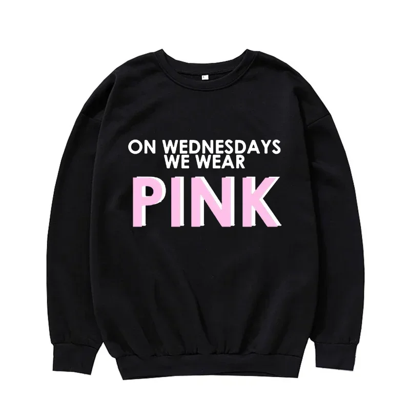 We Wear Pink Monogram Sweatshirts on Wednesdays Pink Sweatshirts Mean Girls Crewneck Sweatshirts I Love Pink Tops  Breast Cancer