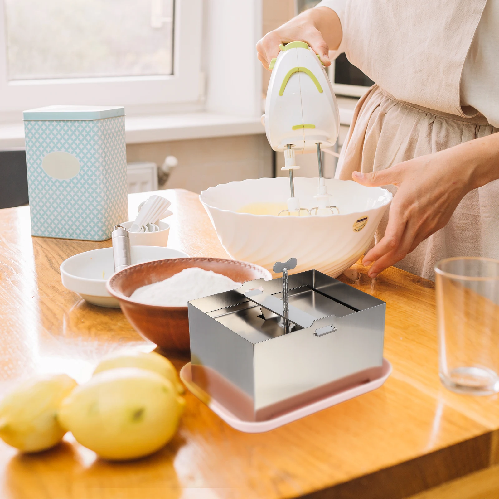 

DIY Stainless Steel Tofu Mold Smooth Surface Homemade Soybean Curd Maker Household Kitchen Tofu Press Tool Bean Curd Making Mold