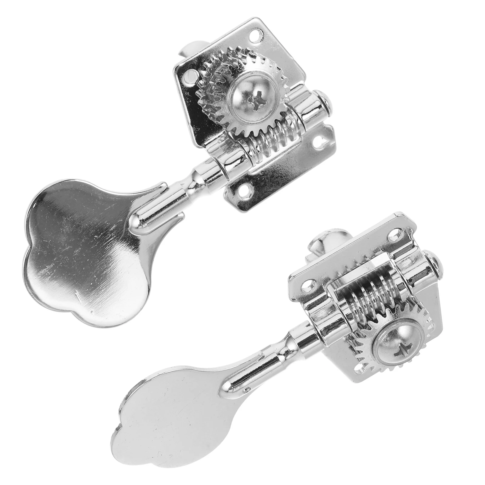 

2 Pcs Bass Guitar Tuning Pegs Electric Zinc Alloy Replacement Machine Keys Locking Tuners Professional Accessory