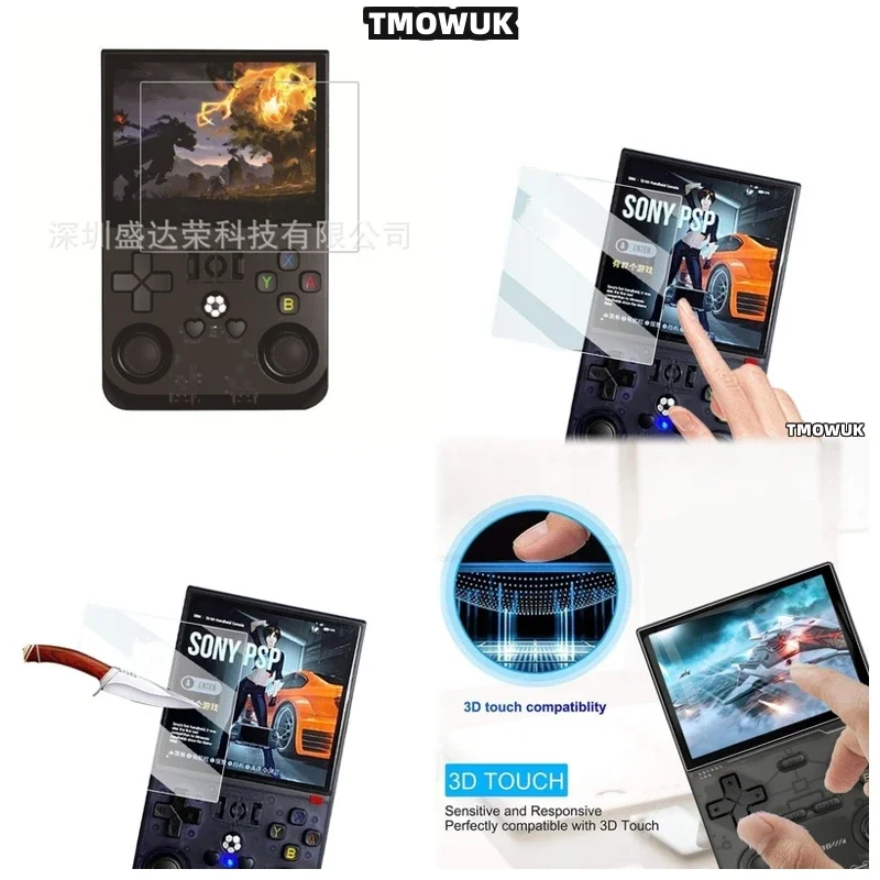 For R36Max V40Max R36Ultra R36Plus Retro Game Console Tempered Glass Screen Protector Accessory