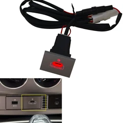 For Ford Focus 2 MK2 2009 2010 2011 Car USB Charger PD Quick Charge QC3.0 Auto Phone Charging Adapter Button