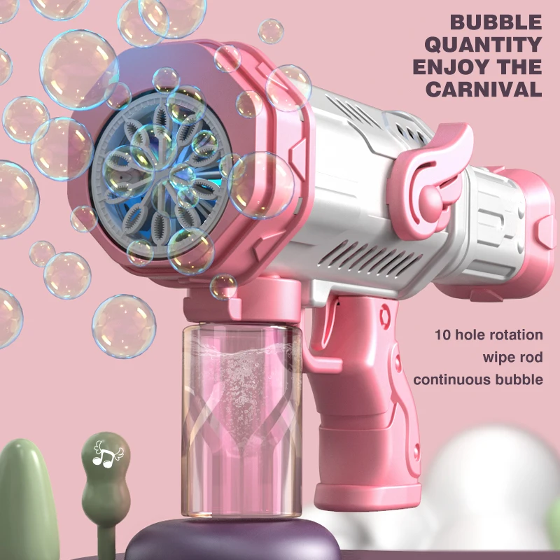 Bubble Gun Automatic Water Electric Bubble Machine Children's Day Gift Toys  for Boys Kid Girls Summer Outdoor Wedding Party Toy