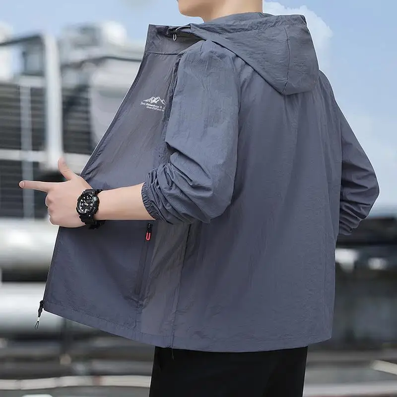 

Lightweight Summer Jaet Men's Casual Single Layer Windbreaker Sport Cycling Outerwear Breathable Skin-Friendly ort Sve