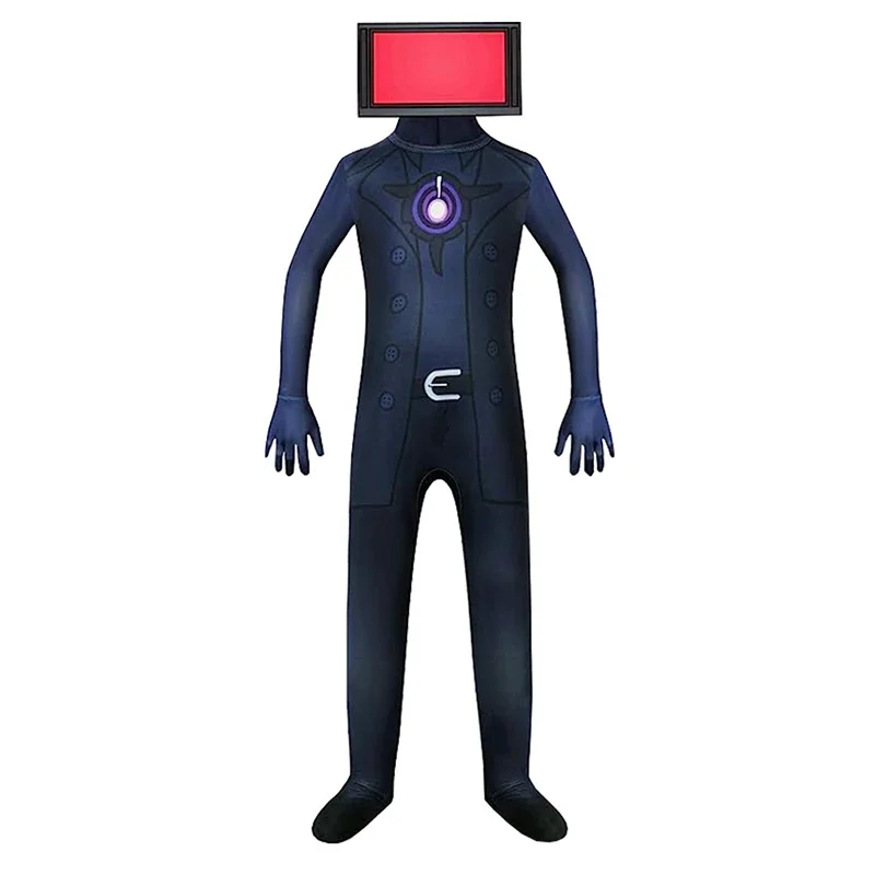 Skibidi Toilet Cosplay Costume TV Man Camera Man Costume Game Skibidi Dop Toilet Halloween Jumpsuit Party Costumes