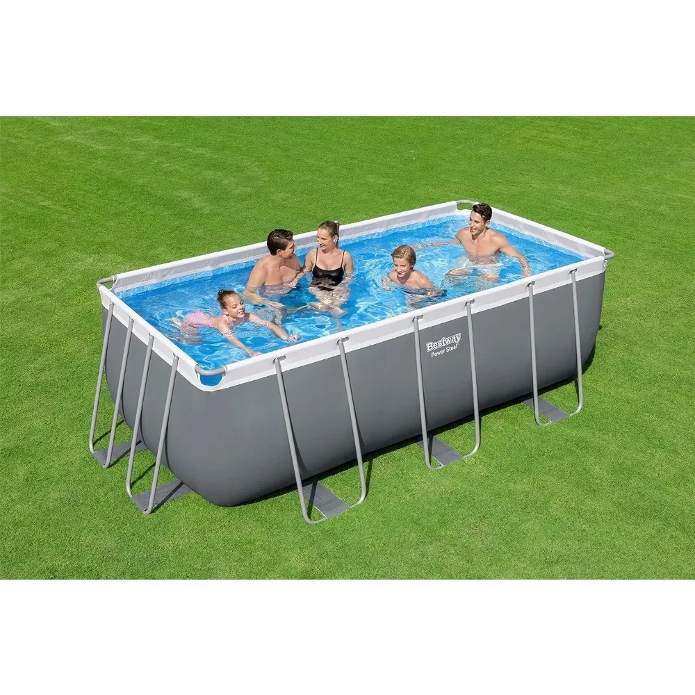 

Outdoor Swimming Pool 13'6" X 6'7" X 48" Above Ground Pool Set, Outdoor Swimming Pool