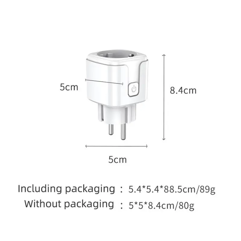 Xiaomi Tuya 16/20A EU Smart Socket WiFi Smart Plug With Power Monitoring Timing Function Voice Control Alexa Google Assistant