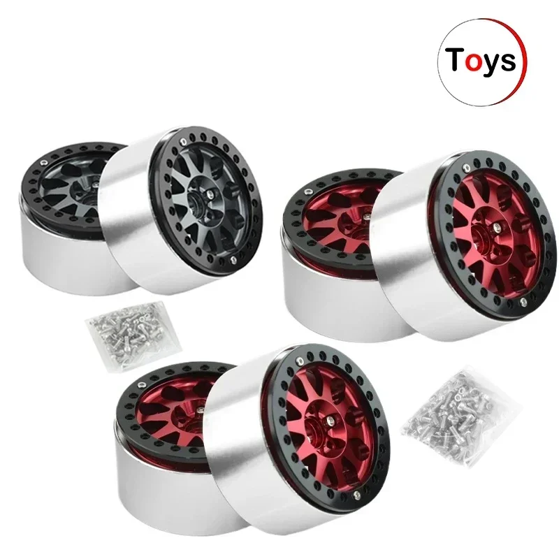 

4 шт., металлический сплав Beadlock, 2,2-дюймовые ступицы колесных дисков для Axial Wraith 90048 TRX-4 TRX-6 1/10, детали для обновления гусеничного автомобиля с дистанционным управлением