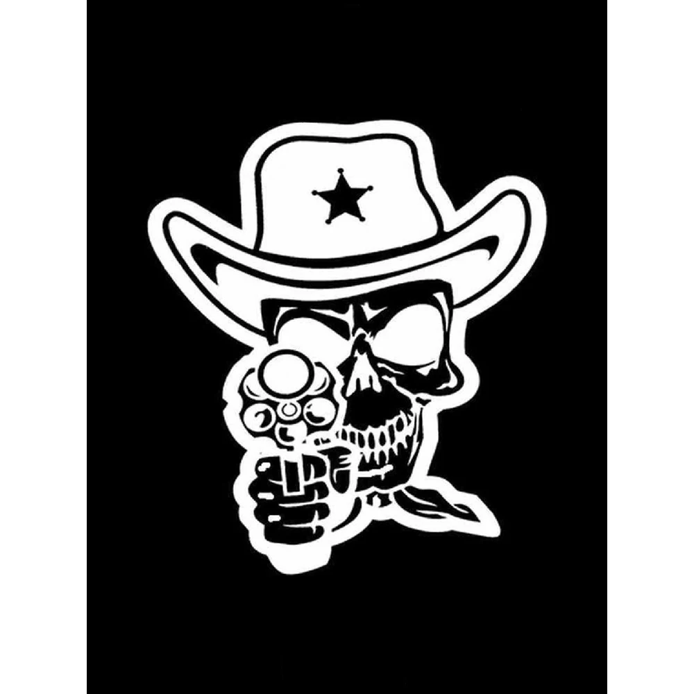 SKULL BANNER WITH GUN For 3'X5' OR 2X3FT CUSTOM Flag