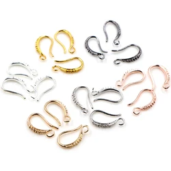 17x10mm 20pcs Silver Gold Rhodium Plated Earring Findings Earrings Clasps Hooks Fittings DIY Jewelry Making Accessories Earwire