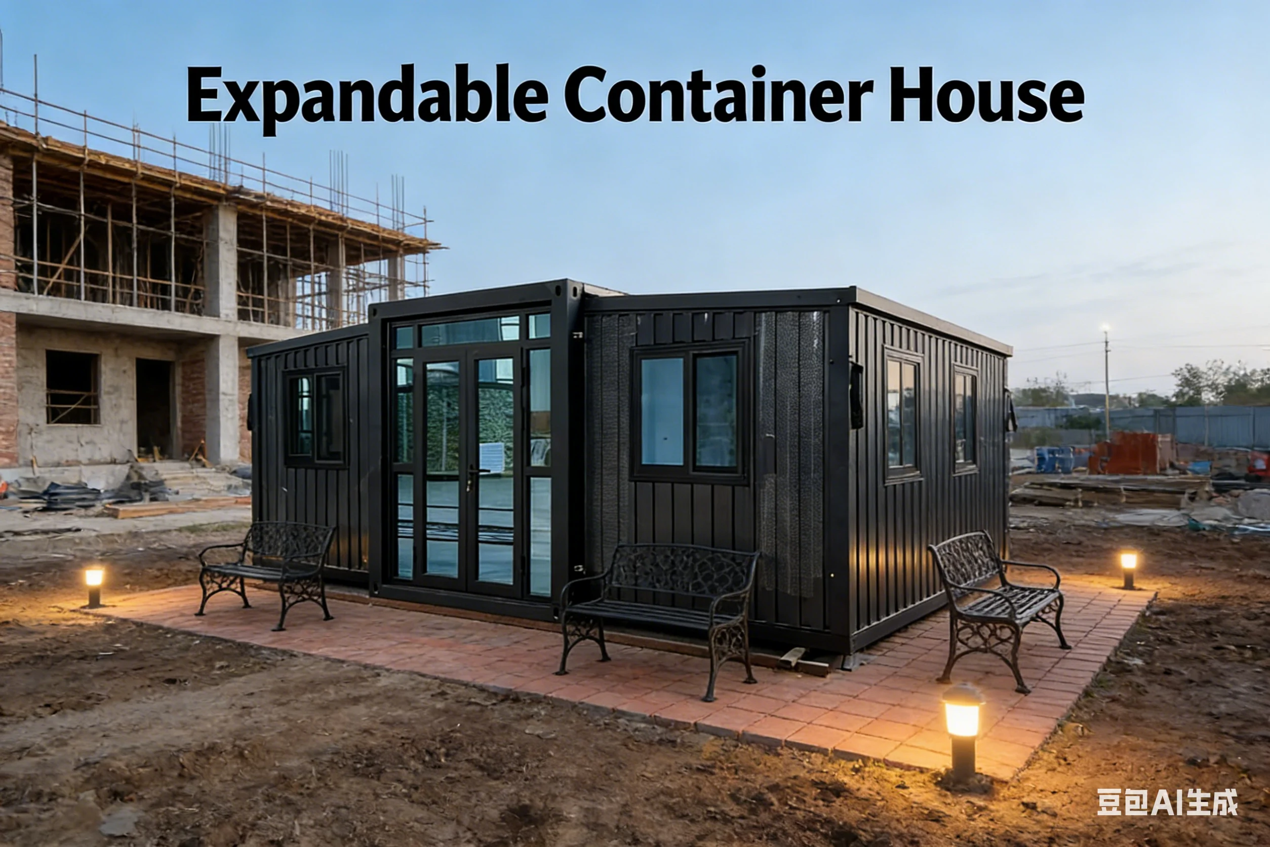 Customized Double Wing Expansion Prefab House Mobile Luxury Unit With Full Bathroom For Office Or Garden Hot