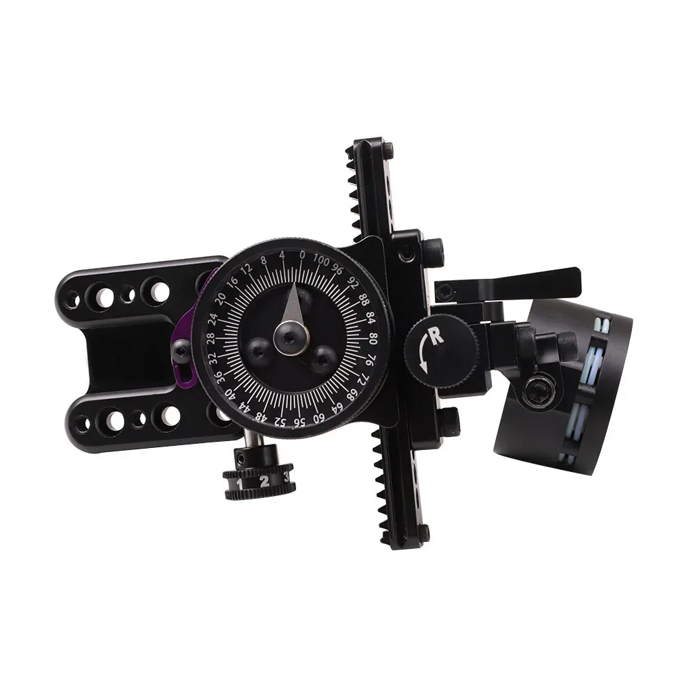 Adaptateur de vue d'arc composé Hogg à aiguille unique, 1 broche, lentilles de portée 4x/6x/8x pour la chasse en plein air, accessoires de tir à l'arc