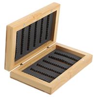 Bamboo Fly Fishing Box 143x94x38mm Wood Color Small Exquisite Micro Slit Foam Fishing Tackle Lure Bait Case Storage Container