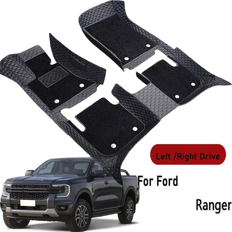 Car floor mats for Ford Ranger 2018 Customauto foot Pads automobile carpet cover interior accessories