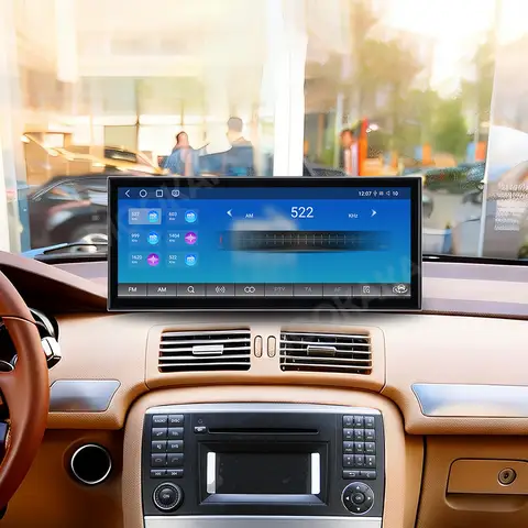 Rádio Automotivo Android 15 CarPlay para Mercedes Benz Classe R R300 R350 2006-2014 DSP TV Navi Estéreo Multimídia Player 15.8" Peças Automotivas