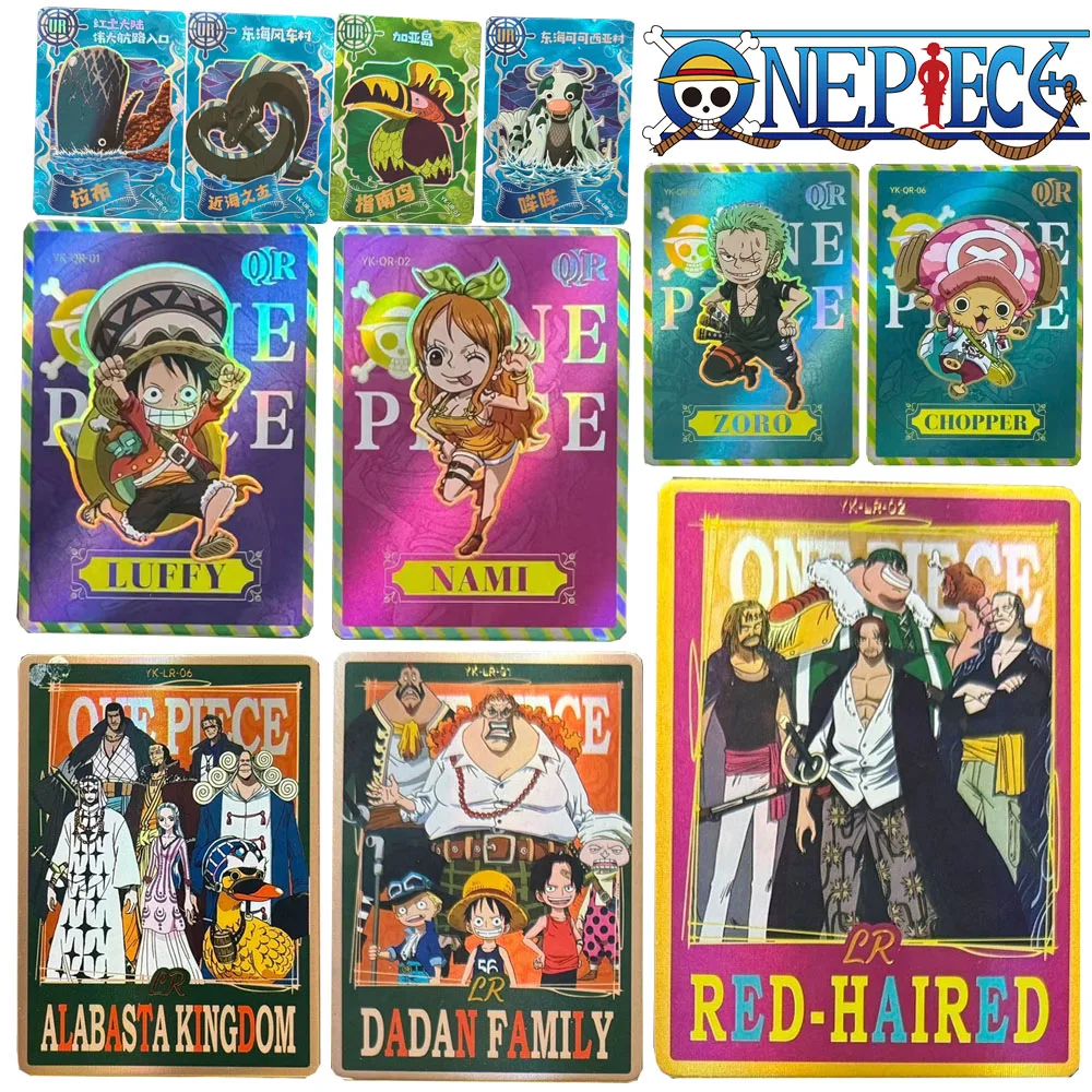 

One Piece QR UR LR 9PCS/SET Collectible Cards Luffy Zoro Shanks Nami Vivi Robin Refracted Flash Holiday Gifts