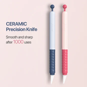 SafeX T207 Ceramiczny nóż do pióra bezpieczny Art Utility Nóż do cięcia jedwabiście, bezpieczny i ostry, podręcznik ręcznie robiony nóż do pióra DIY