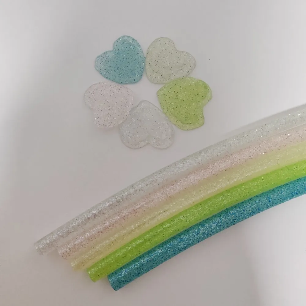 20 unids/lote fantásticas barras de pegamento termofusible Color brillante estrella Flash pegamento caliente DIY 7mm pegamento en barra sellos de cera impresión 3D