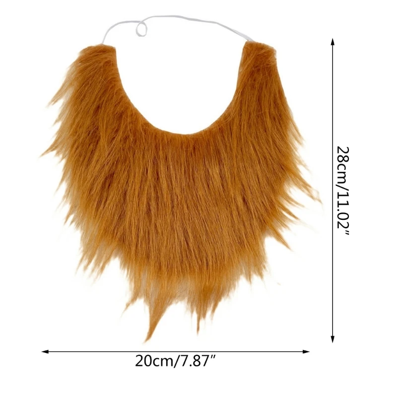 Faux Beards for Adults Kids Costume Accessories Beard & Mustache False Mustaches Patricks Day Fancy Dress Up Beard N7YF