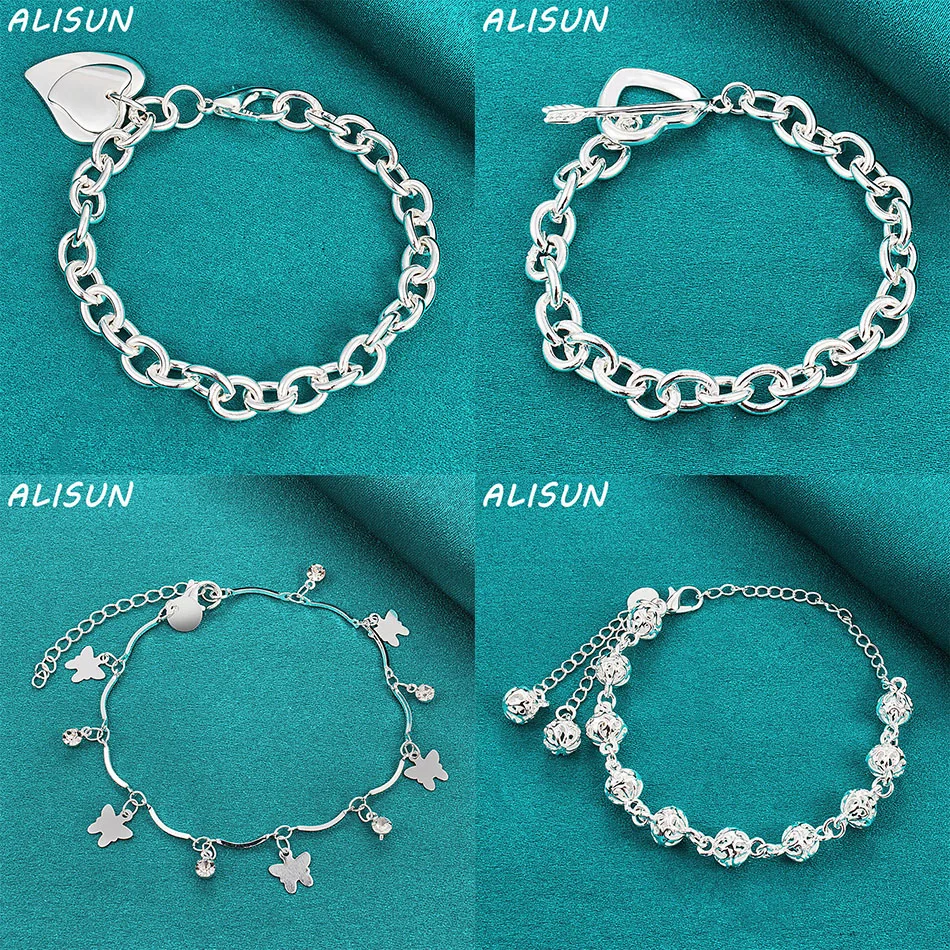 

ALISUN 925 Sterling Silver Design Bracelets For Women Men Creativity Gifts Street All-match Party And Daily Wear