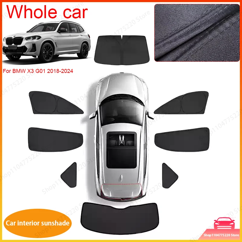 

Car Black Windows Privacy Sunshade For BMW X3 G01 2018-Present Auto Anti-UV Heat Insulation Protect Cover Interior Accessories