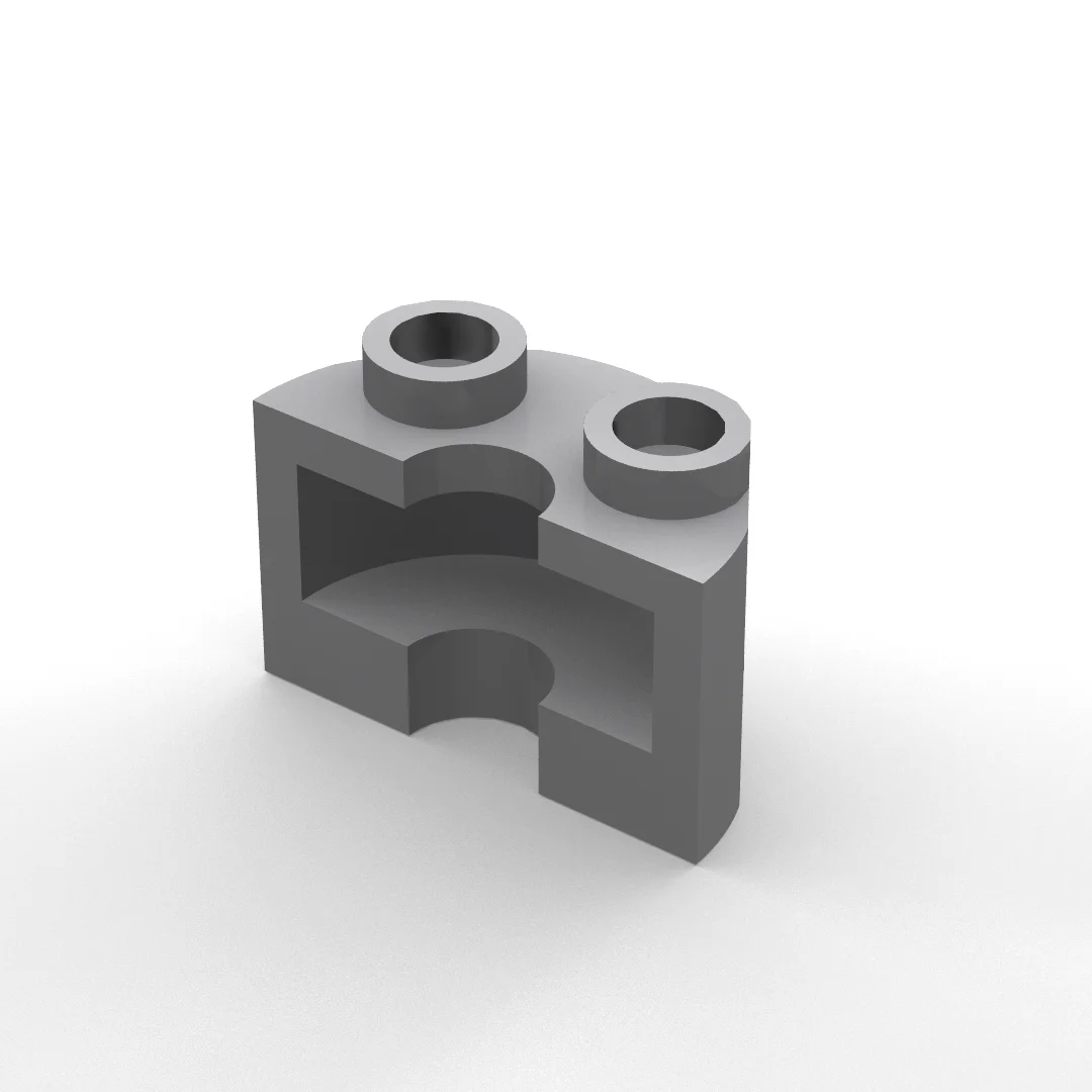 Rainbow Pig MOC Parts 68013 Buildings Blocks Brick Cylinder Half 1 x 2 x 1 Collections Bulk Modular GBC Toy For Technical DIY
