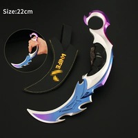 22cm Prime Karambit Tactical Vandal Karambit Knife Valorant Game peripherals Weapon uncut Melee Metal Model Collection Anime Toy