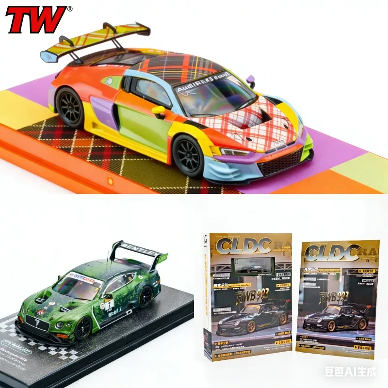 

HEC Limited Edition: 1:64 TW Audi R8 LMS GT3 evo Bentley GT3 die-cast automotive model, a boys' toy collection decorative item.
