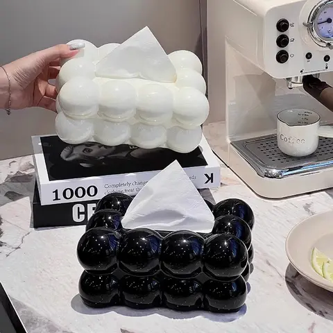 Högestetisk näsduksask, Vardagsrum, Lyxig näsduksförvaring, Papperslåda, Servettlåda i krämfärgad stil 8 best sales rulllåda för vävnader - №4