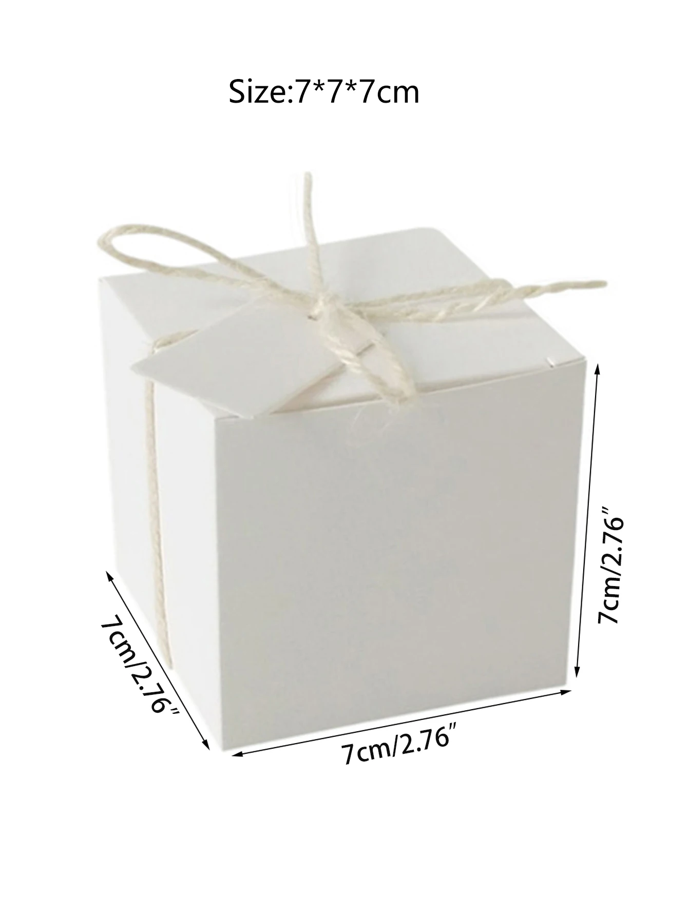10/50 Stück Retro Kraftpapier Quadratische Verpackungsbox für Süßigkeiten Geschenkbox Umweltfreundliche Wellpappschachtel in Verschiedenen Farben – Detail 5