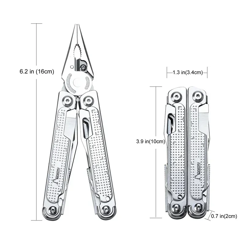 DOKOYU-Ensemble de pinces multi-outils pour hommes, cadeaux professionnels, bricolage, camping en plein air, outils EDC, suisse, 20 en 1, 7CR17