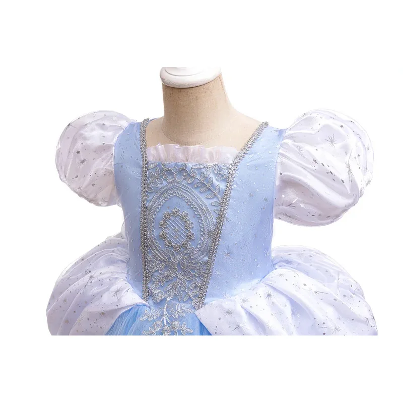 Cinderella Dress For Halloween Christmas Luxury Lace Ball Gown Party Girls Cosplay Princess Costume Kids Clothes Birthday 2-11Y