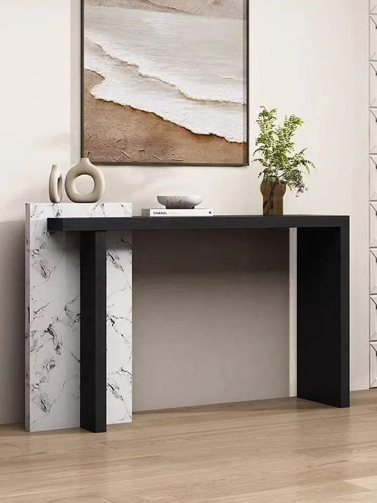 

#Light Luxury French Style Pine Wood Movable Antique Console Table for Corridor Entrance Living Room Decor