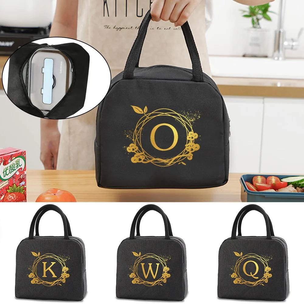 

Thermal Lunch Bag Ladies Outdoors Picnic Cooler Lunch Pouch Canvas Handbag Women Travel Food Box Child Insulated Lunch Bag Tote