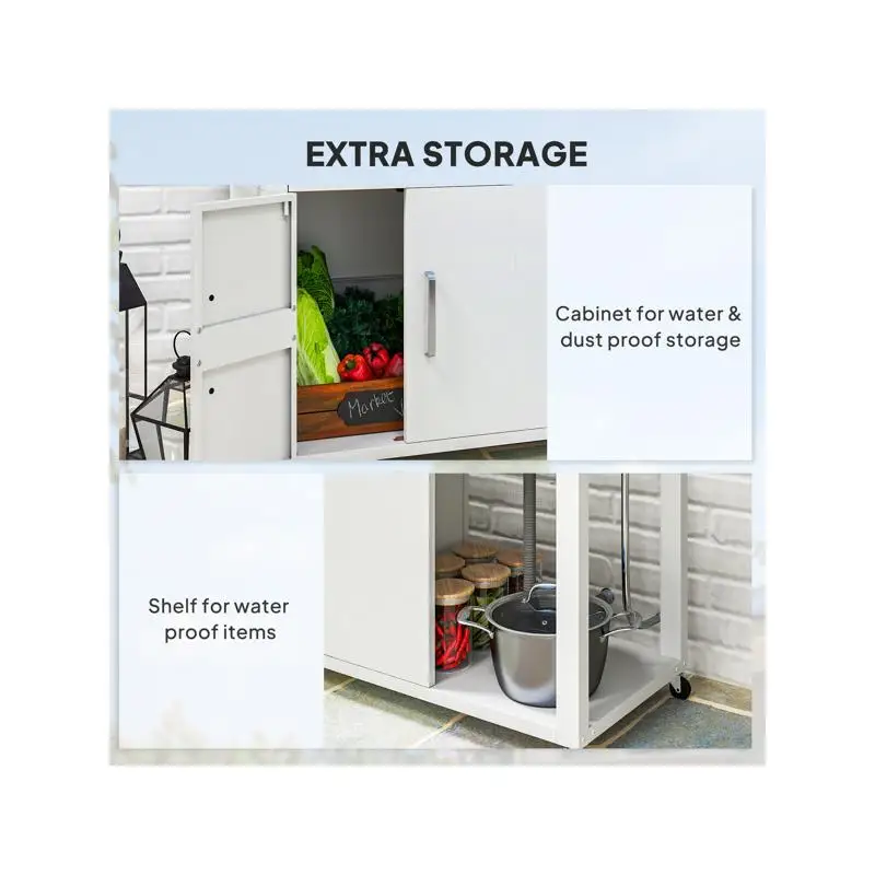 Outdoor Grill Table for Backyard BBQ and Cooking Station