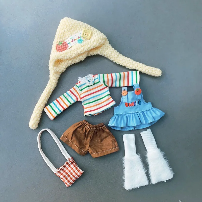 Ein Satz 1/6 Puppenkleidung, lässiger Rock, Hose, Kapuzenpullover-Set, passend für 30 cm große Bjd-Puppen, Anziehzubehör für Kinder, Geschenk