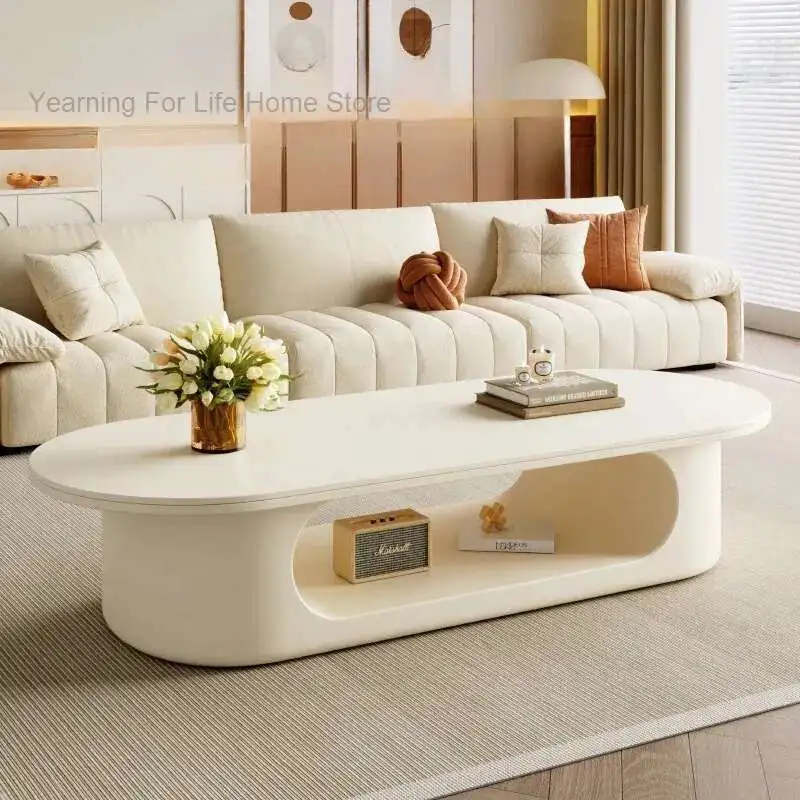

Living Room Modern Slate Coffee Table Home Household Luxury Cabinet 2024 New Storage Mesa De Centro Sala Center Furniture