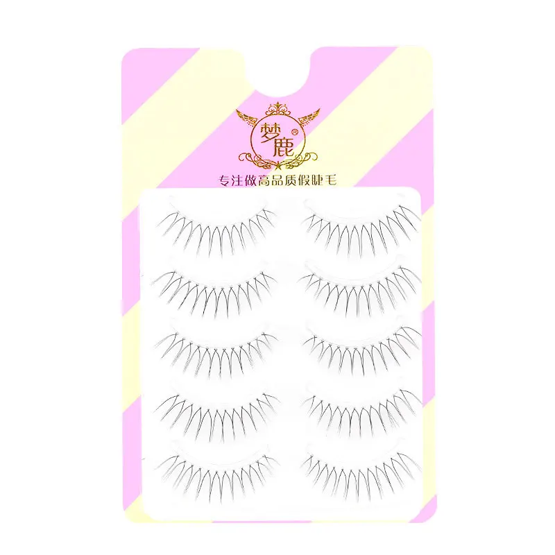 5 Paar falsche Wimpern, A-Typ-Wimpern, verbesserte Wimpern, koreanische U-förmige 0,14 mm transparente Stiel, weiche, natürliche Wimpern, Nerz