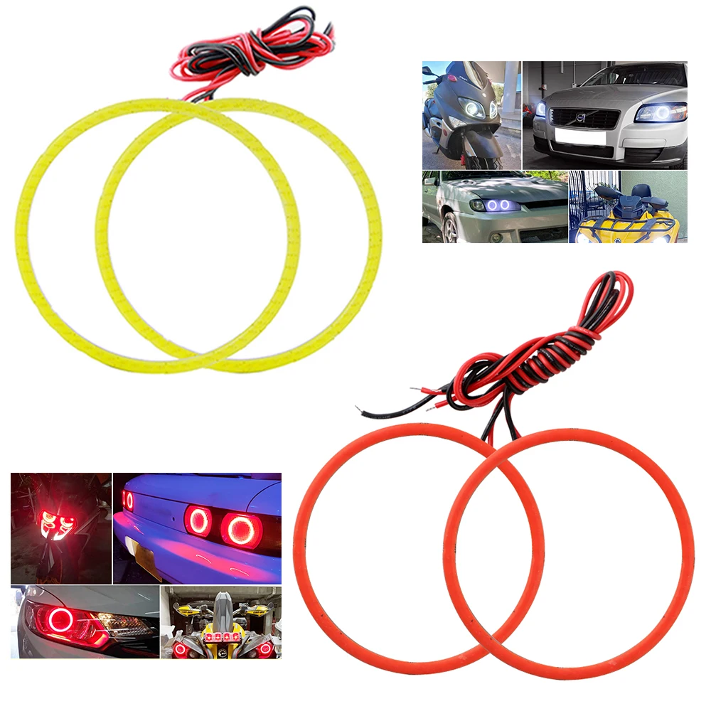 

Angel Eyes 2PCS 12V COB LED Car Halo Ring Motor Headlight 60mm 70mm 80mm 90mm 100mm 110mm 120mm White Red Green Blue Amber