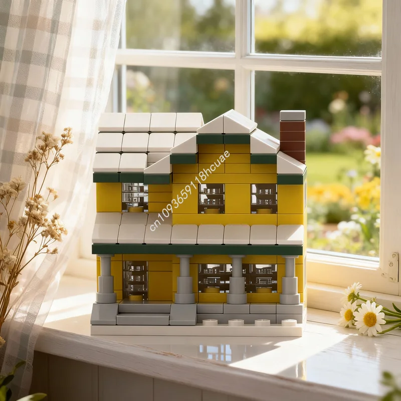 270pcs MOC Seasonal Festival Mini A Story House Model Building Festival Gifts Toy Blocks Construction Creative Idea Education