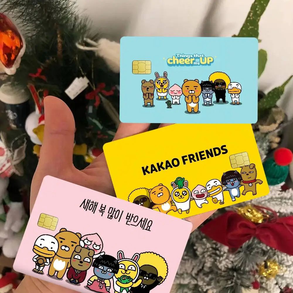 K-KAKAOS FRIENDS Game Anime Sticker Film Skin Cover Case For Small Large No Chip Debit Credit Card Front Side