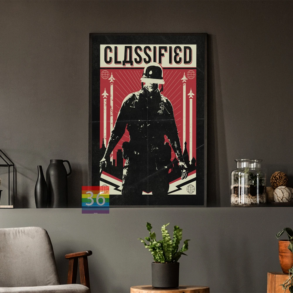 Call of Duty Vintage Poster Canvas Printing Video Game Call of Duty Wall Art Decor Gaming Room Internet Bar Aesthetic Decor Gift