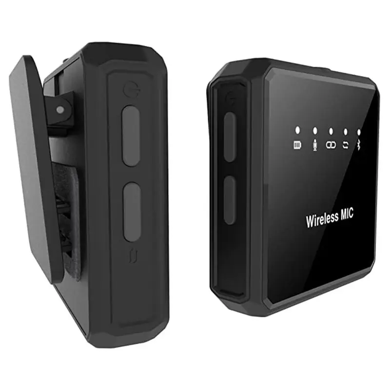 AABFK One-To-Two Wireless Lavalier Microphone, Intelligent Charging Case, 2.4G Digital Display Accompaniment, Noise Reduction