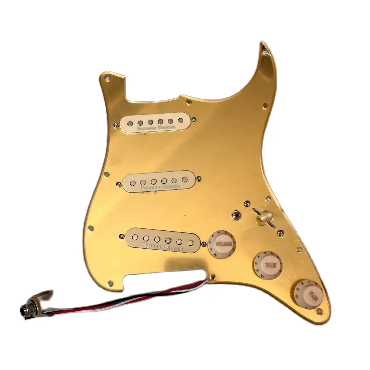 

SSS Upgrade Prewired Guitar Pickguard Set Multifunction Switch Symour Duncan Gold Single Coil Pickups Professional Guitar Part