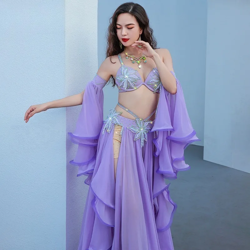 New Arrival Elegant Princess Style Belly Dance Costume Beautiful Opening Dance Stage Performance Outfit For Women Show Wear