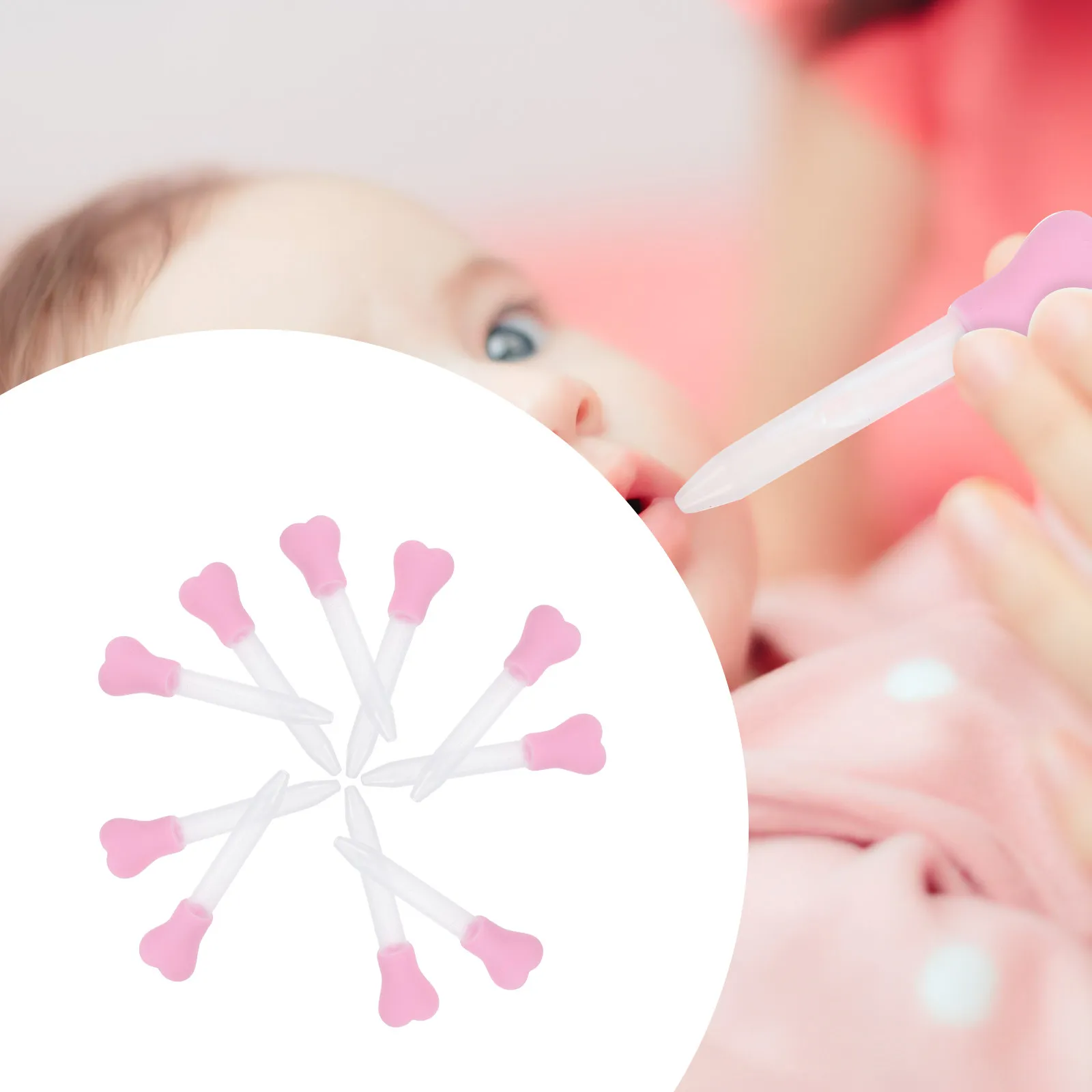 

10Pcs Silicone Infant Medicine Dropper with Calibrated Scale Liquid Medicine Dispenser Feeder for Baby Toddler Kids Safe Bpa