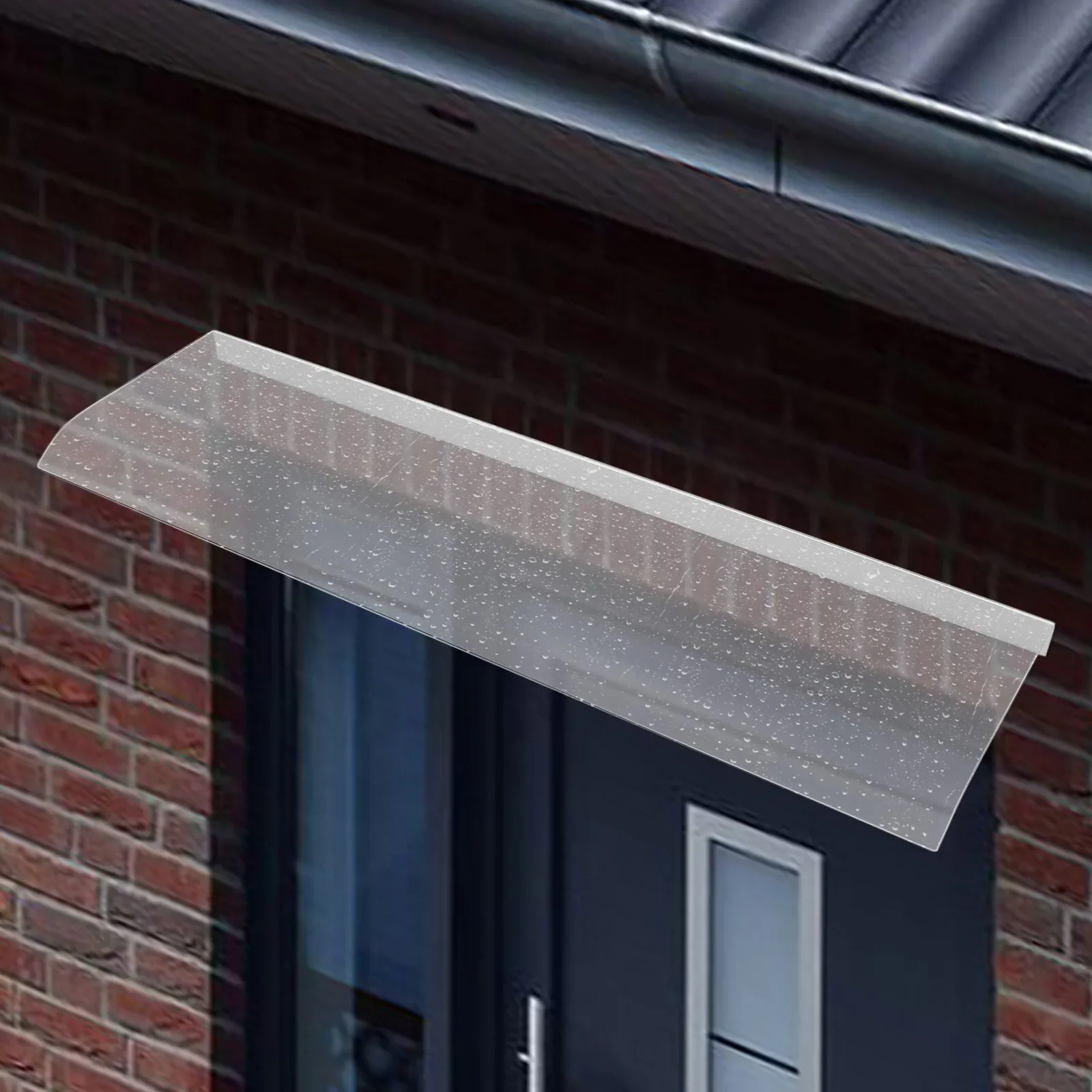 

Polycarbonate Door & Window Awning - 36x80 Inches Sun Rain Protection Cover with UV Block, for Patio Porch