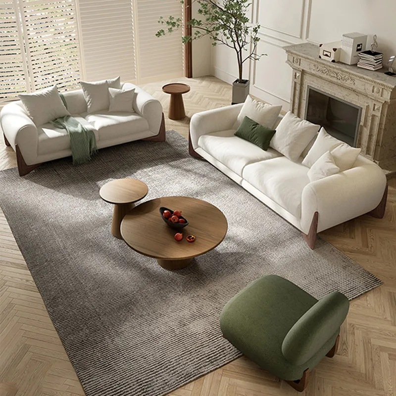 ラムウールソファ、畳、ミニマリストアートソファ