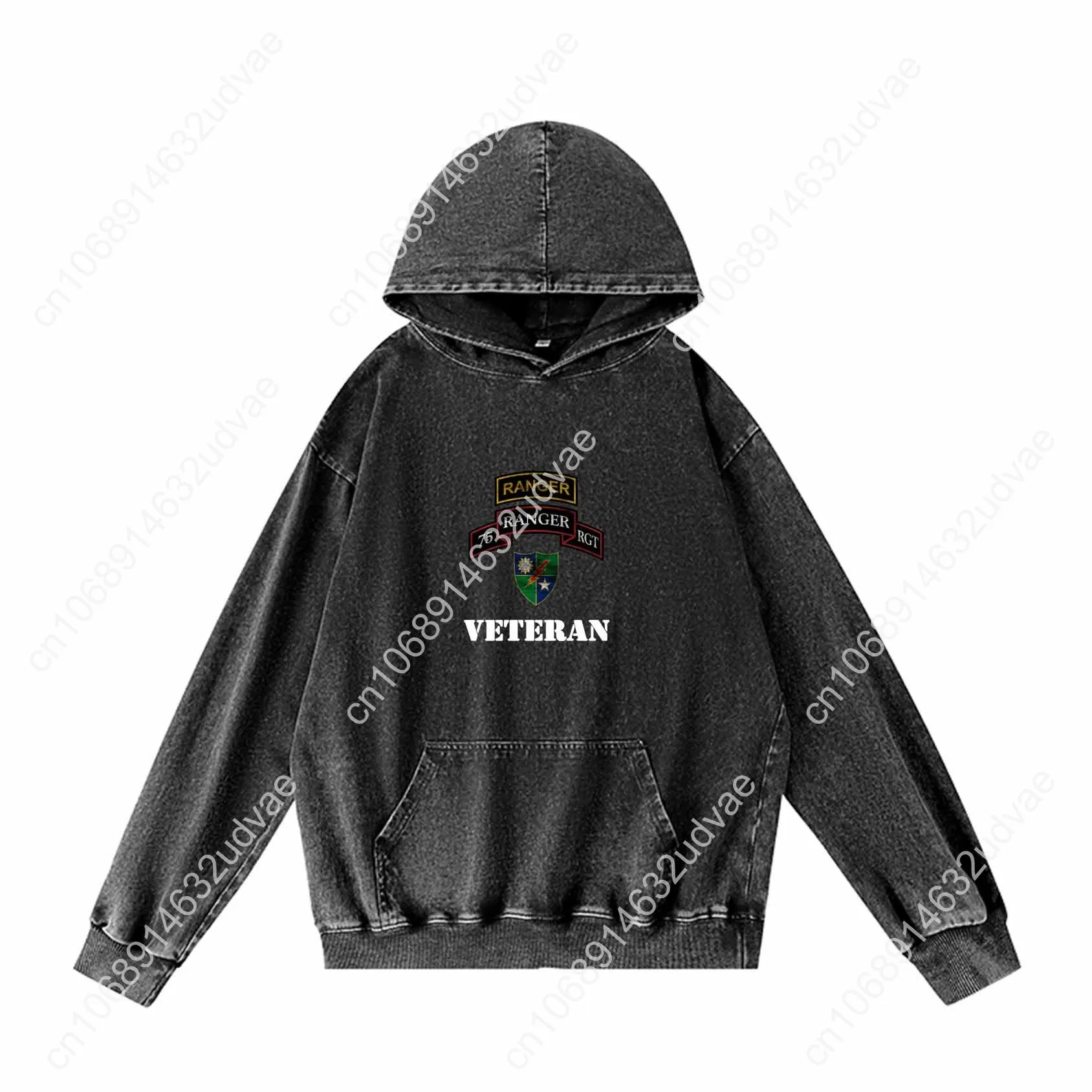 Army 75th Ranger Veteran Hoodies Retro Hooded Sweatshirt Man Woman Teenager Vintage Pullover Sweat Shirt with Customized Tops