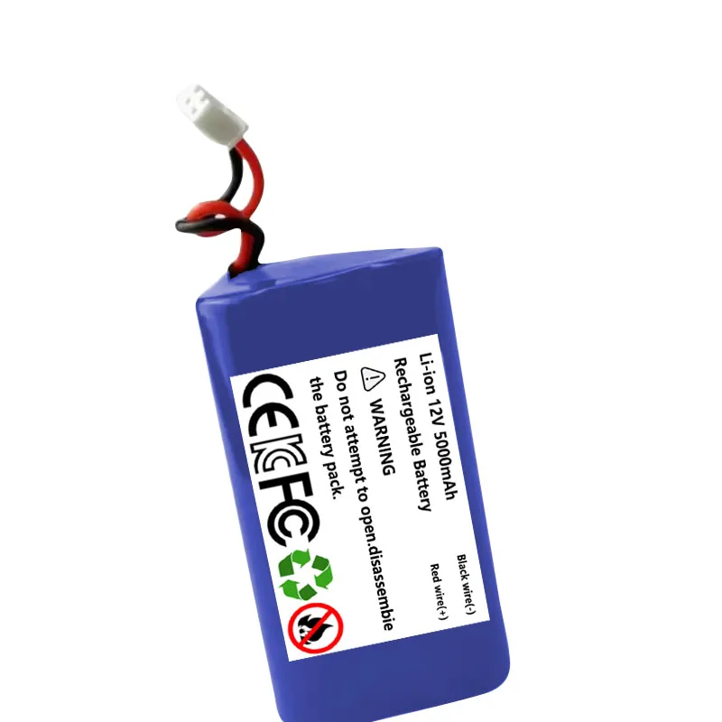 بطارية 12 فولت 3S1P 12.6 فولت/11.1 فولت 18650 بطارية ليثيوم أيون 5000 مللي أمبير في الساعة مزود طاقة احتياطية، CCTV، كاميرا، مسدس فآسيا، بطارية ليثيوم أيون
