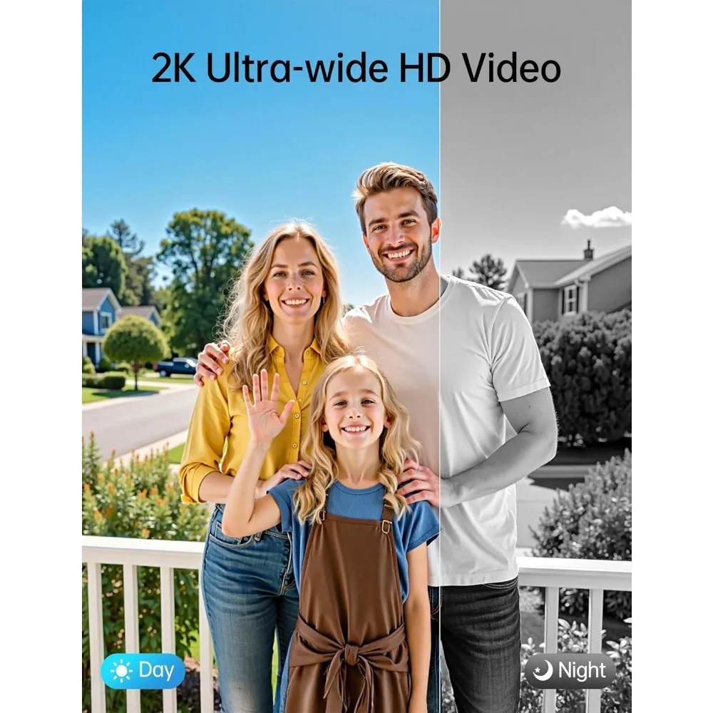 Fechadura inteligente de vídeo com câmera: anel 4 em 1 + câmera 2K + campainha + fechadura de porta de entrada sem chave com impressão digital, fechadura WiFi integrada